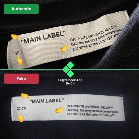 real off white tags